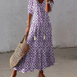 Michaela - Robe Boho avec Ceinture Élastique