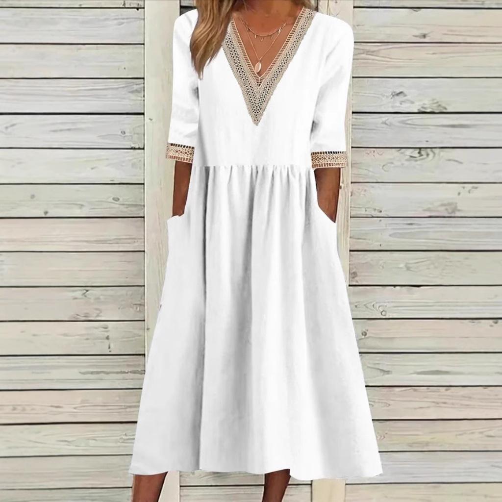 LIVIA | Mi-Longue Robe en Dentelle
