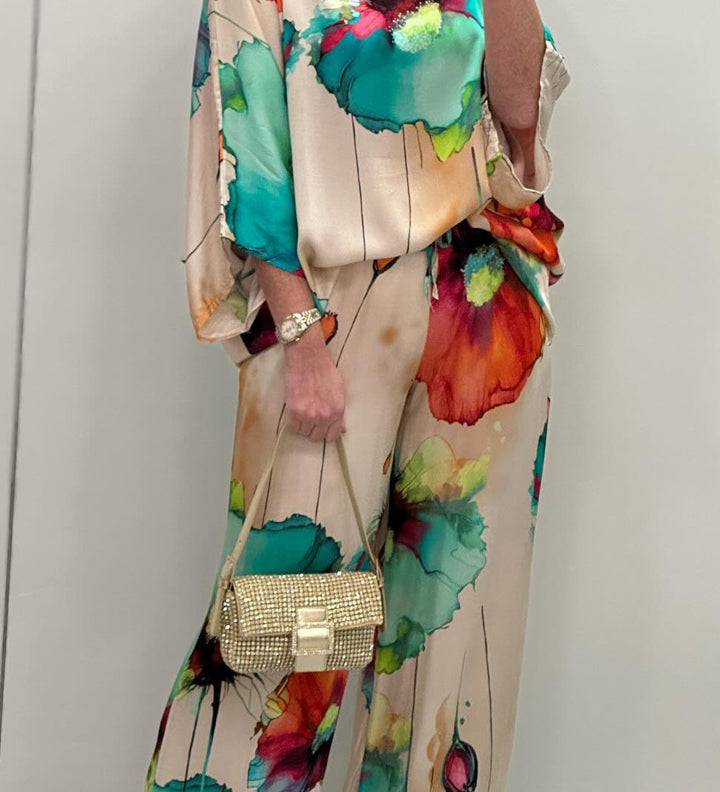 Ensemble Cachemire Imprimé Chic