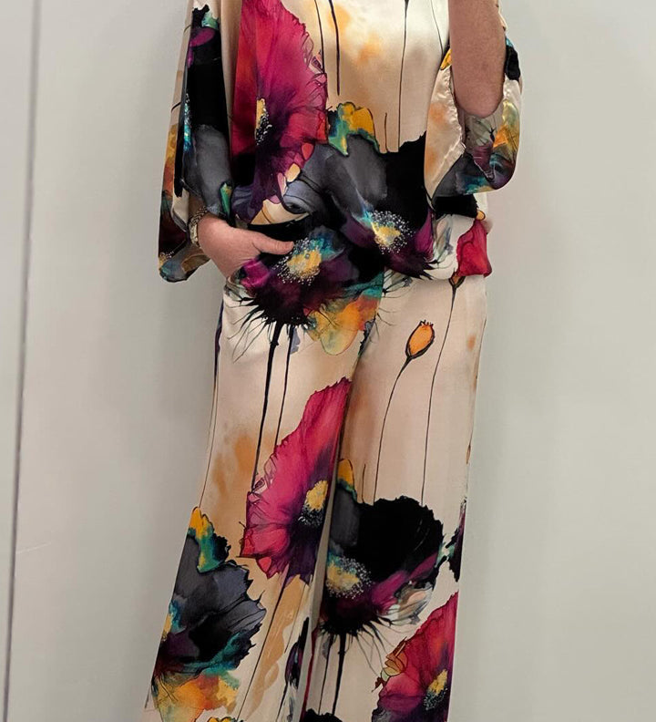 Ensemble Cachemire Imprimé Chic