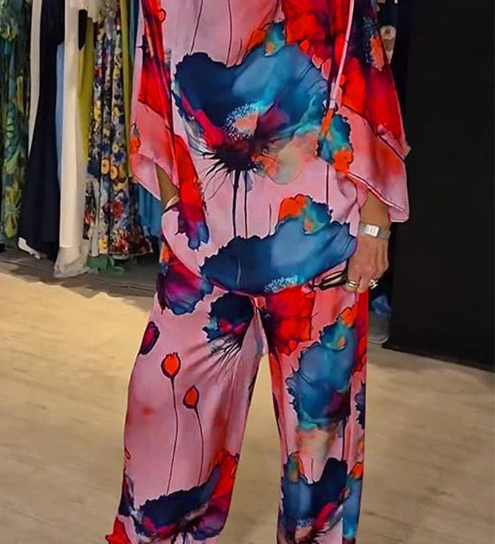 Ensemble Cachemire Imprimé Chic