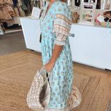 MANA | Robe Midi Florale Chic avec Col en V