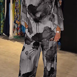 Ensemble Cachemire Imprimé Chic