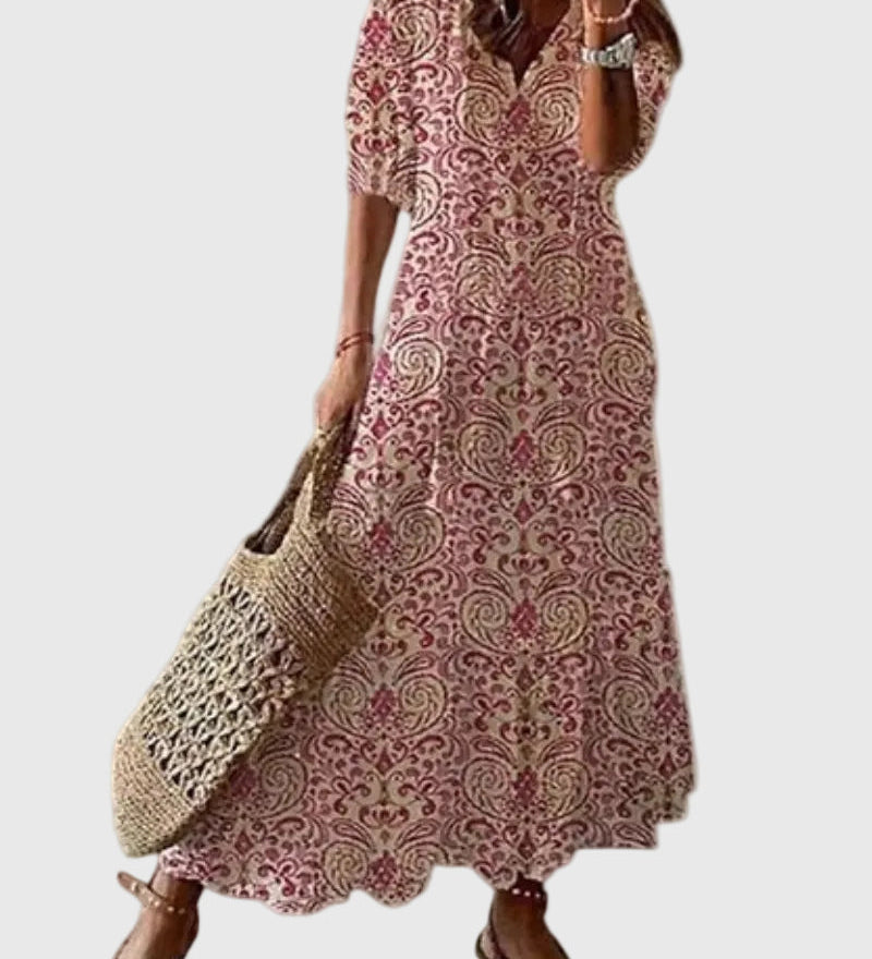 Amalia | Robe Maxi Vintage d'Été au Style Boho