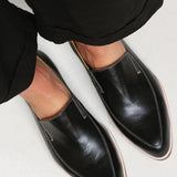 Zofia™ | Mocassins Patchwork Noir