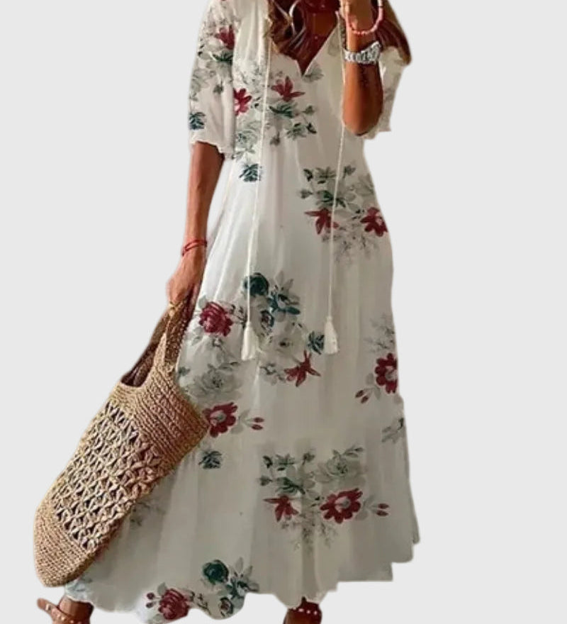 Amalia | Robe Maxi Vintage d'Été au Style Boho
