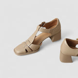 Scarlett – Talons Carrés Orthopédiques à Bride en T