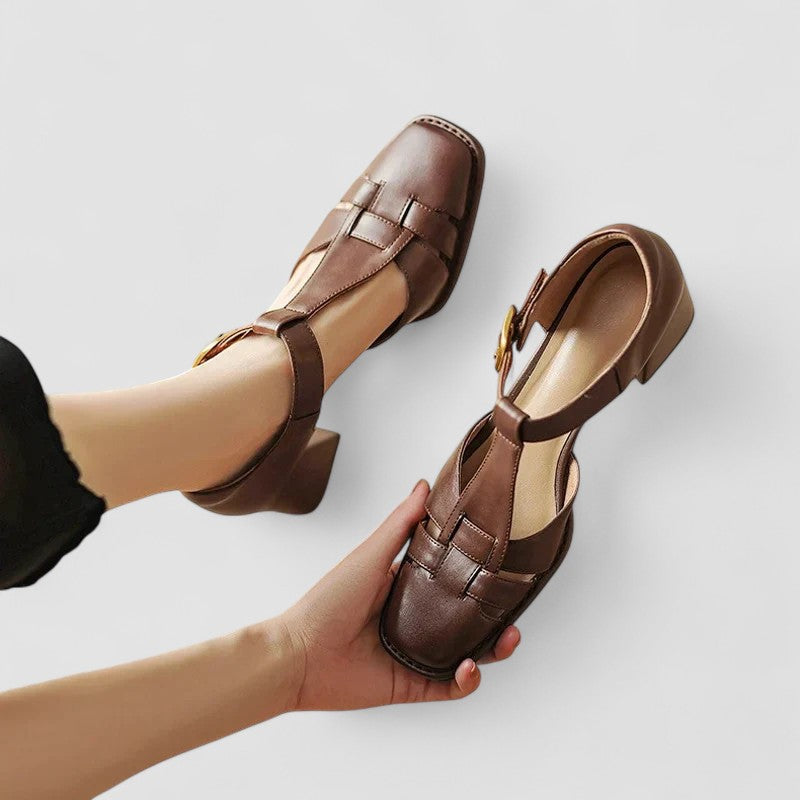Scarlett – Talons Carrés Orthopédiques à Bride en T