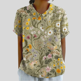 Élégant Haut Fleuri Confort