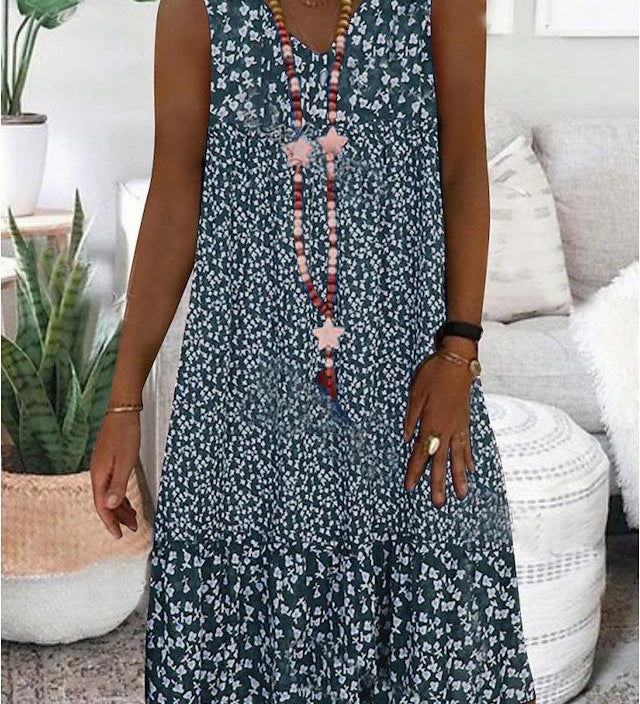 AYLA | Robe Sans Manches avec Col en V