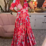 Floriana - Robe à Fleurs Éclatantes