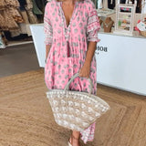 MANA | Robe Midi Florale Chic avec Col en V