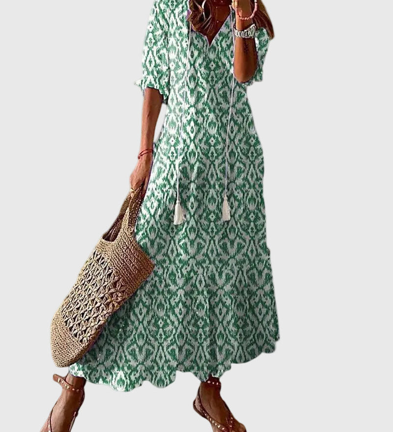 Amalia | Robe Maxi Vintage d'Été au Style Boho