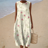 Robe d'Été Décontractée Sans Manches