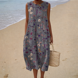 Robe d'Été Décontractée Sans Manches