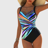 Maillot de Bain Sculptant à Encolure Croisée