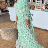 MANA | Robe Midi Florale Chic avec Col en V