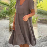 Bexley - Robe d'été décontractée avec col en V