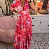 Floriana - Robe à Fleurs Éclatantes