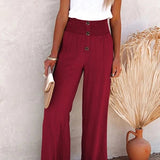 Riana - Pantalon Détendu à Taille Haute