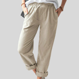 Neria - Pantalon en Tissu Doux
