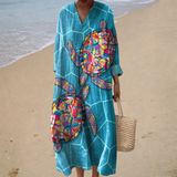 Robe d'Été Imprimée Élegante et Flatteuse