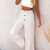 Riana - Pantalon Détendu à Taille Haute