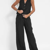 Aira - Ensemble Gilet Boutonné et Pantalon Large