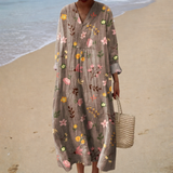 Robe d'Été Imprimée Élegante et Flatteuse