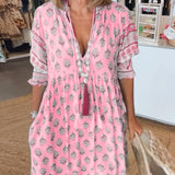 MANA | Robe Midi Florale Chic avec Col en V