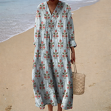Robe d'Été Imprimée Élegante et Flatteuse