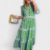 JULIANA | Robe Midi à Motif Chaîne