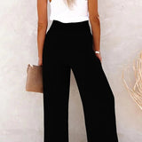 Riana - Pantalon Détendu à Taille Haute
