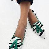 Riane™ | Mocassins Zèbre Vert