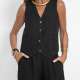 Aira - Ensemble Gilet Boutonné et Pantalon Large