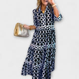 JULIANA | Robe Midi à Motif Chaîne