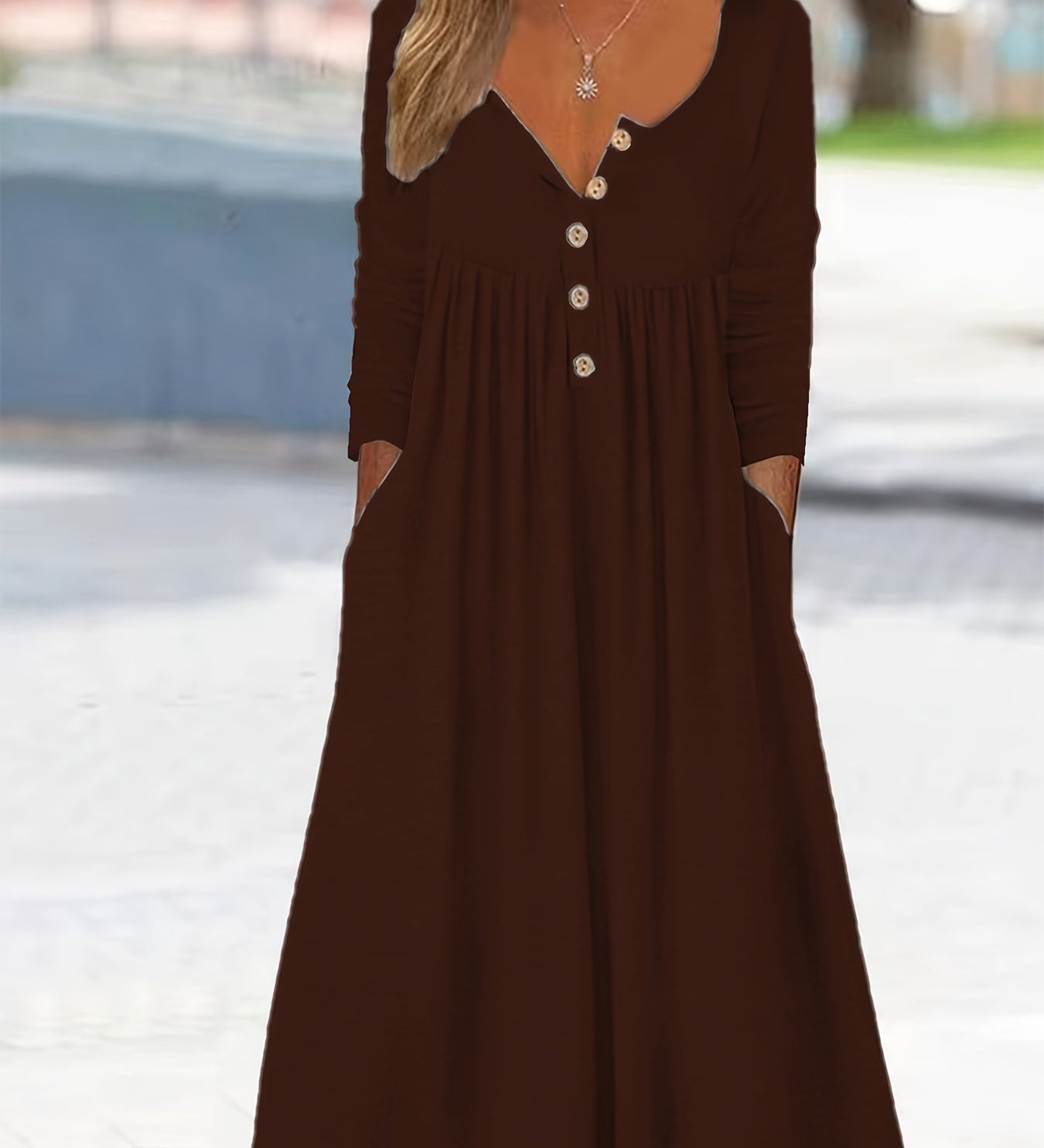 ZARA | Robe Midi à Boutons Frontal