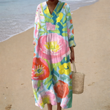 Robe d'Été Imprimée Élegante et Flatteuse