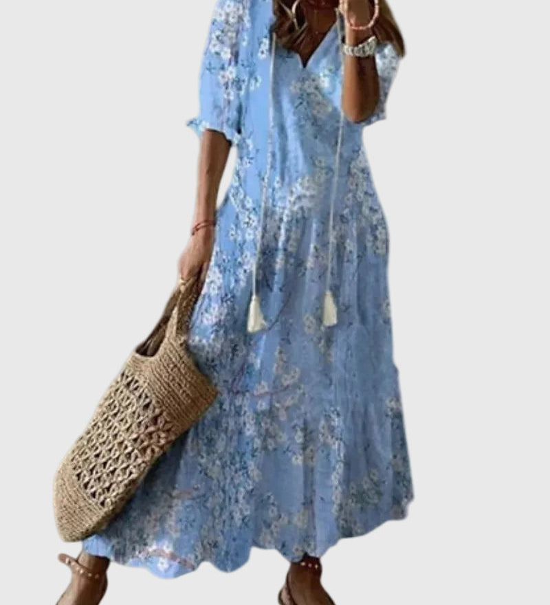 Amalia | Robe Maxi Vintage d'Été au Style Boho