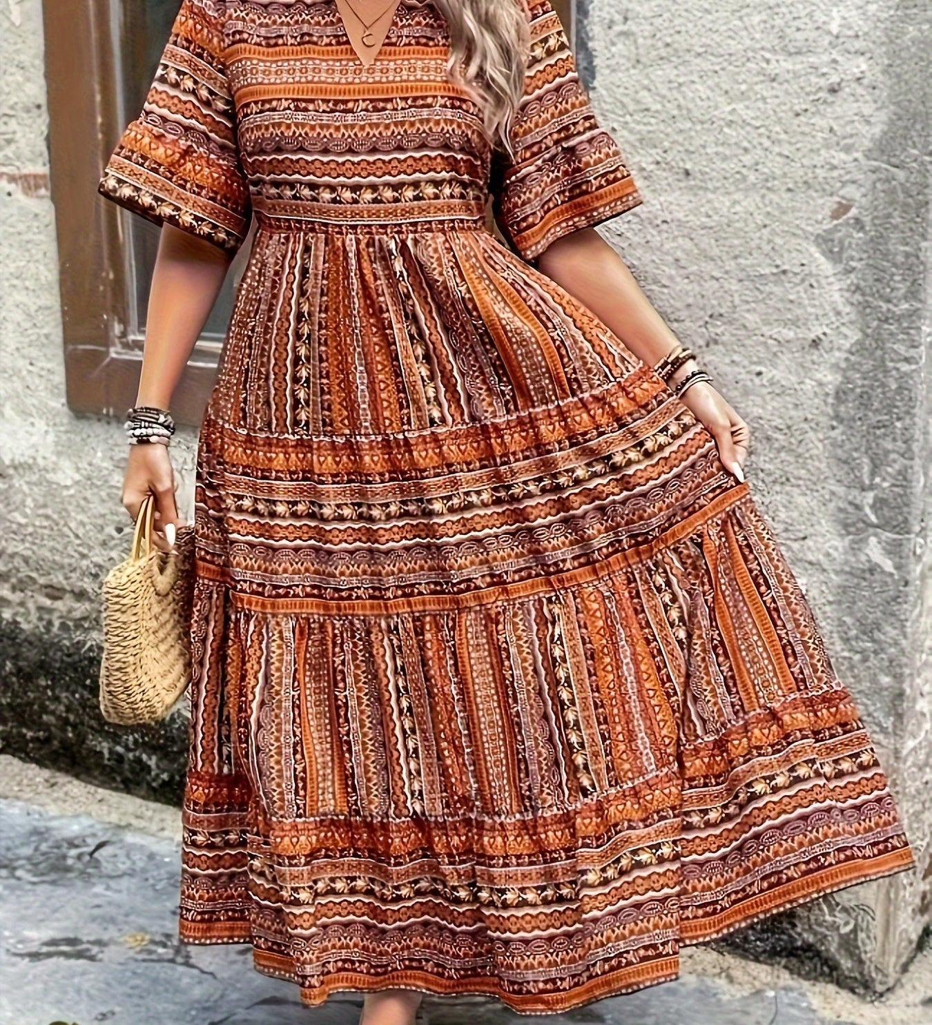Joraine - Fluide Robe Ethnique