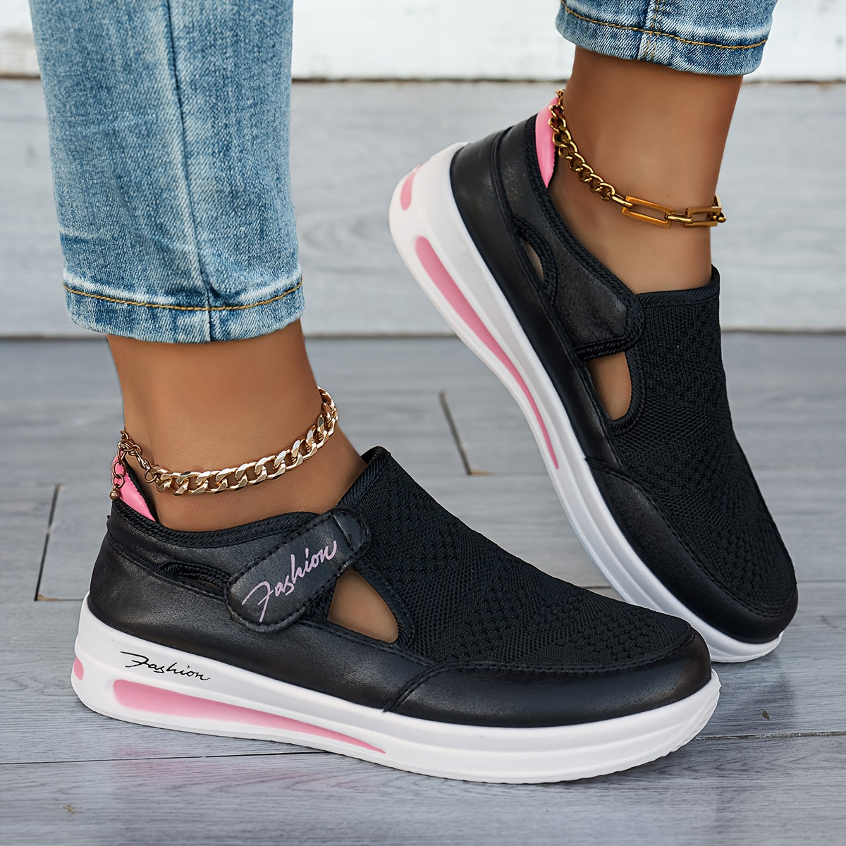 Chaussures à enfiler respirantes avec confort stable