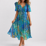 SAPHIR | Aérienne Robe Midi Bleue Côtière