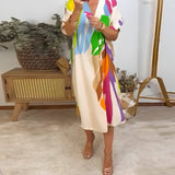 Rianna - Robe à Motif Abstrait