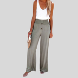 Riana - Pantalon Détendu à Taille Haute