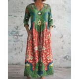 ELEANOR | Robe Maxi Fleurie Vintage