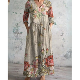 ELEANOR | Robe Maxi Fleurie Vintage