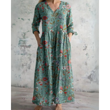 ELEANOR | Robe Maxi Fleurie Vintage