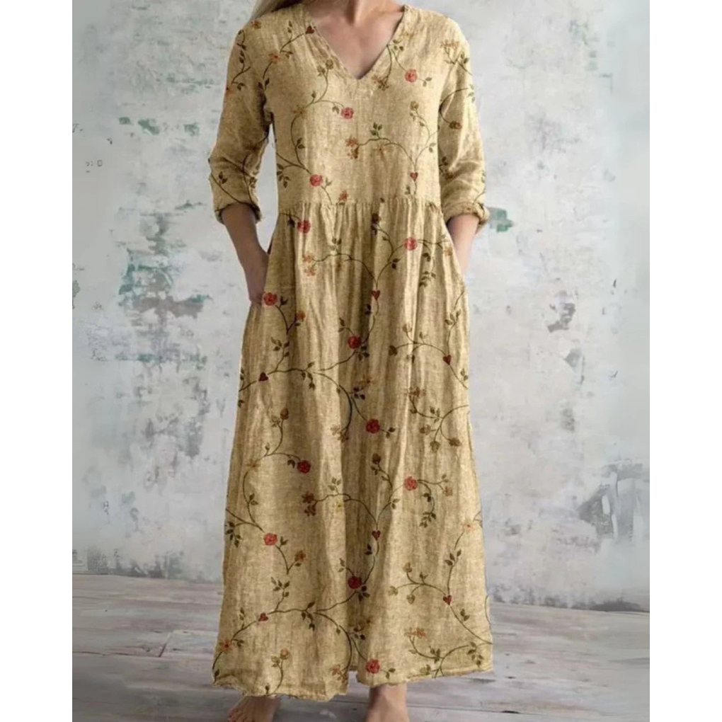 ELEANOR | Robe Maxi Fleurie Vintage