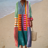 Robe d'Été Imprimée Élegante et Flatteuse