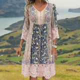 NAYA | Robe Midi Fluide Boho Luxe